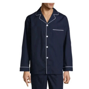 Izod Sleepwear Mens Sleep Shirt Only Blue